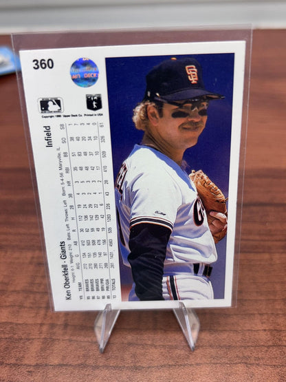 Cheap Sneaks Footwear/Sports Cards Baseball Card Ken Oberkfell 1990 Upper Deck #360 San Francisco Giants