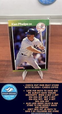 Cheap Sneaks Footwear/Sports Cards Baseball Card Ken Phelps 1989 Donruss #363 New York Yankees