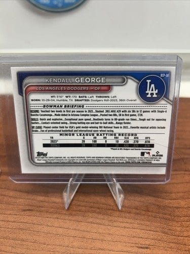 Cheap Sneaks Footwear/Sports Cards Baseball Card Kendall George 2024 Bowman Chrome Lunar Glow Refractor  #BCP-58+ Bonus