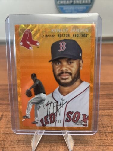 Cheap Sneaks Footwear/Sports Cards Baseball Card Kenley Jansen 2023 Topps Chrome Platinum Anniversary Orange Wave Refra