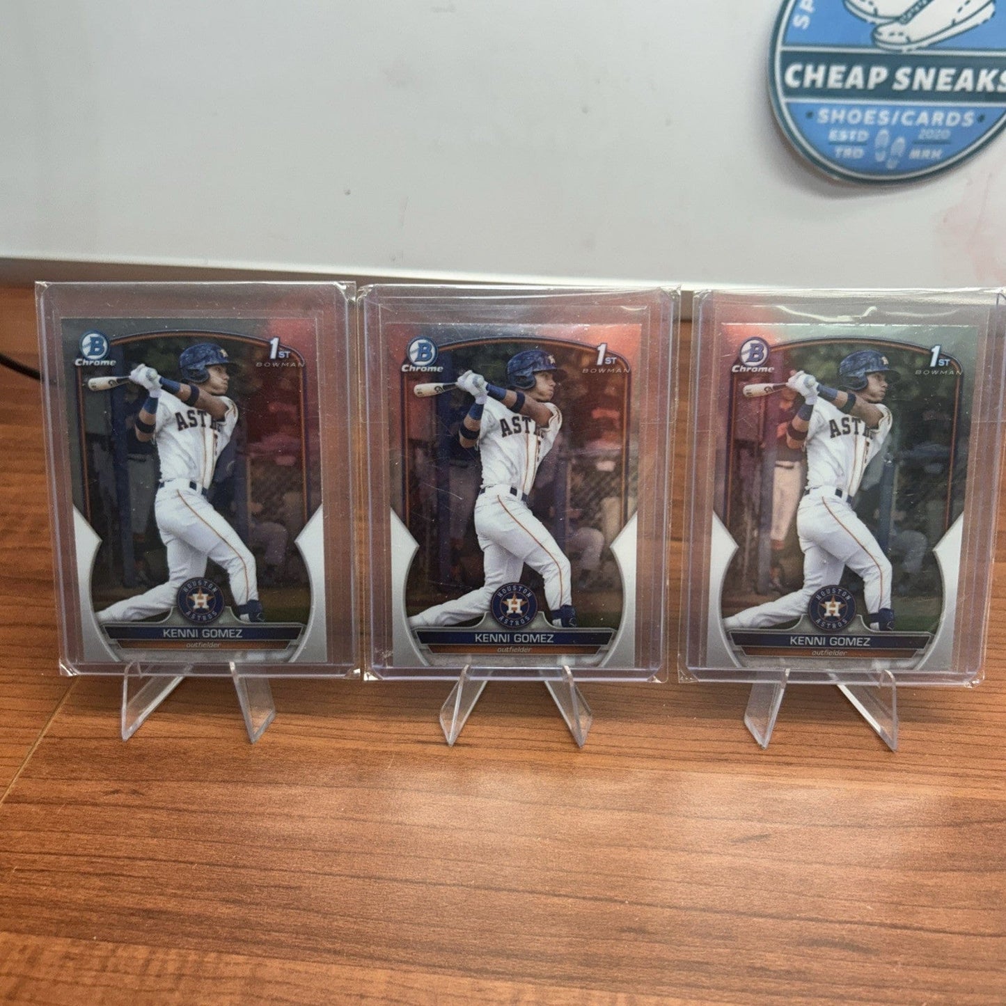 Cheap Sneaks Footwear/Sports Cards Baseball Card Kenni Gomez 2023 1st Bowman Chrome Houston Astros Baseball Card #BCP-4