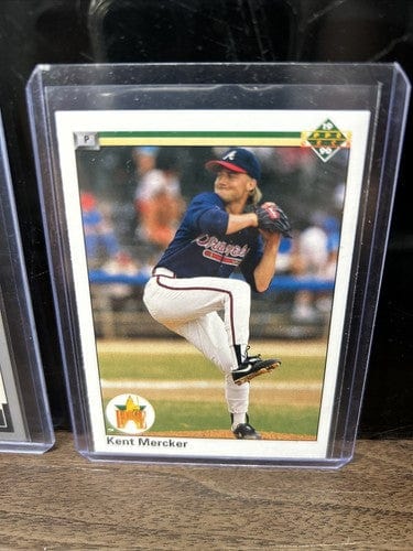 Cheap Sneaks Footwear/Sports Cards Baseball Card Kent Merker Atlanta Braves Rookie Lot (2) 1990 Upper Deck, 1991 Leaf