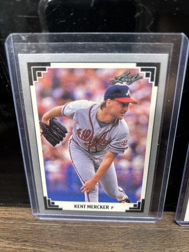 Cheap Sneaks Footwear/Sports Cards Baseball Card Kent Merker Atlanta Braves Rookie Lot (2) 1990 Upper Deck, 1991 Leaf