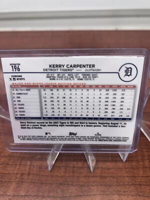 Cheap Sneaks Footwear/Sports Cards Baseball Card Kerry Carpenter 2024 Topps Chrome Refractors #196 Detroit Tigers