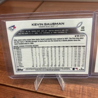Cheap Sneaks Footwear/Sports Cards Baseball Card Kevin Gausman Lot 2022 Topps Chrome#40 (x2)23 Topps Series 1 Blue Par#