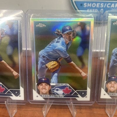 Cheap Sneaks Footwear/Sports Cards Baseball Card Kevin Gausman Lot 2023 Topps Chrome #55 (x2) Refractor (x1) Blue Jays