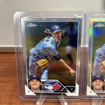 Cheap Sneaks Footwear/Sports Cards Baseball Card Kevin Gausman Lot 2023 Topps Chrome #55 (x2) Refractor (x1) Blue Jays