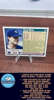 Cheap Sneaks Footwear/Sports Cards Baseball Card Kevin Maas 1991 Score #600 New York Yankees