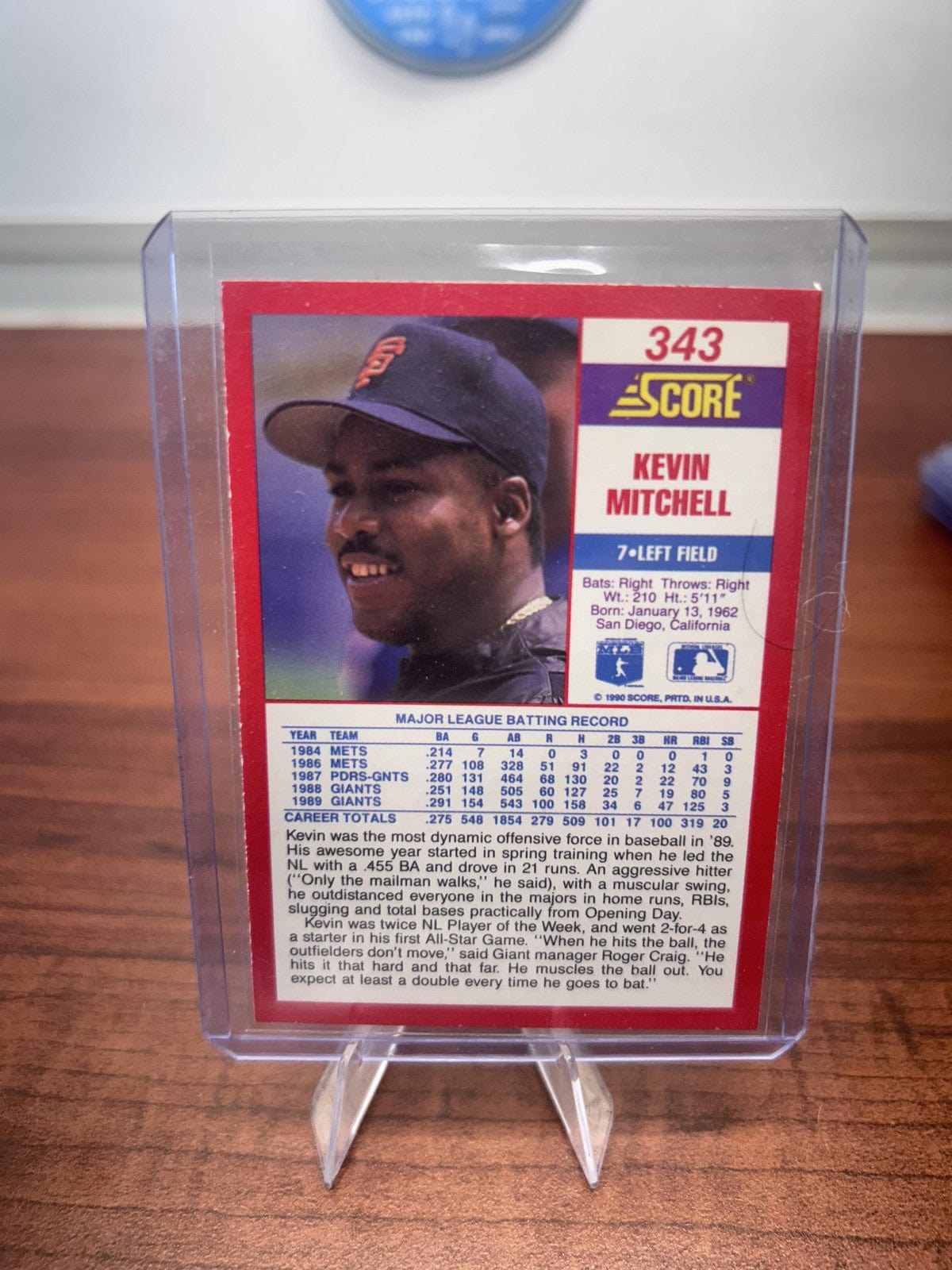 Cheap Sneaks Footwear/Sports Cards Baseball Card Kevin Mitchell 1990 Score #343 San Francisco Giants