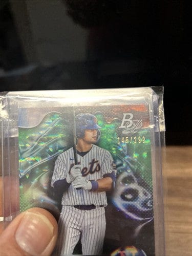Cheap Sneaks Footwear/Sports Cards Baseball Card Kevin Parada 2023 Bowman Platinum Green Ice Foil #Top-28 New York Mets