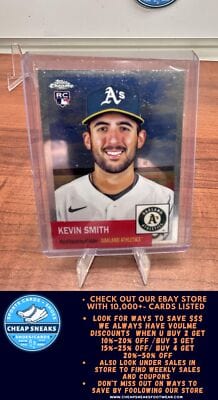 Cheap Sneaks Footwear/Sports Cards Baseball Card Kevin Smith RC 2022 Topps Chrome Platinum Anniversary #177 Oakland Ath
