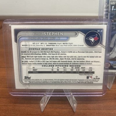 Cheap Sneaks Footwear/Sports Cards Baseball Card Khal Stephen  2024 Bowman Draft Chrome 1st Bowman #BDC-59 Blue Jays +