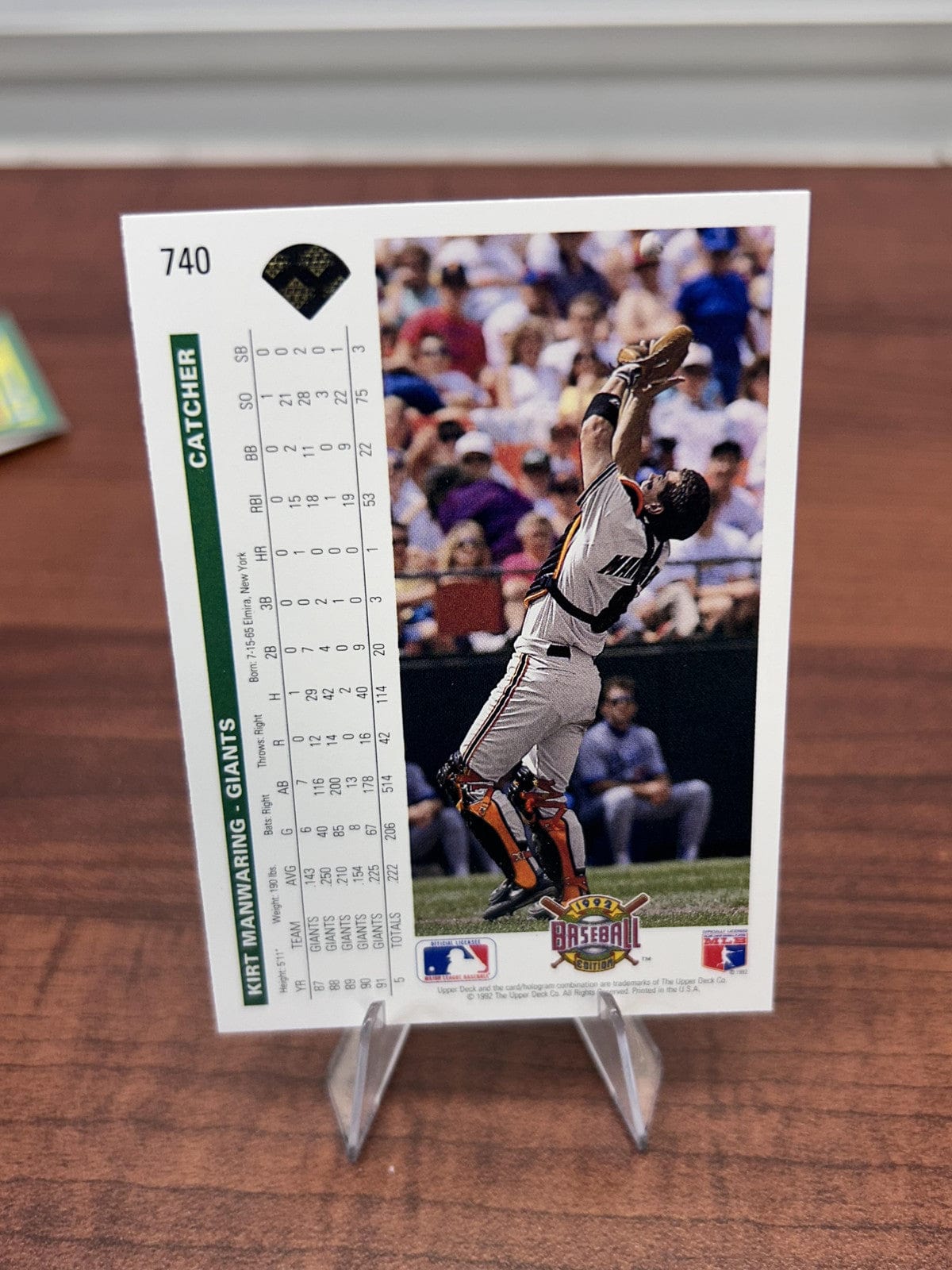 Cheap Sneaks Footwear/Sports Cards Baseball Card Kirt Manwaring 1992 Upper Deck #740 San Francisco Giants