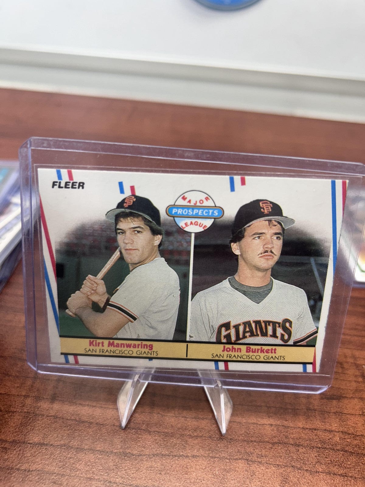 Cheap Sneaks Footwear/Sports Cards Baseball Card Kirt Manwaring / John Burkett RC 1988 Fleer #651 San Francisco Giants