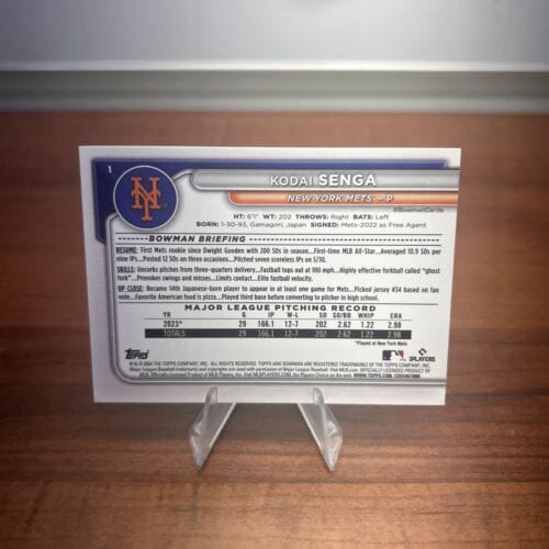 Cheap Sneaks Footwear/Sports Cards Baseball Card Kodai Senga 2024 Bowman Baseball Card #1 New York Mets + Bonus Card