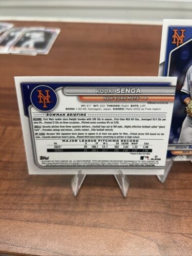 Cheap Sneaks Footwear/Sports Cards Baseball Card Kodai Senga 2024 Bowman Baseball Card #1 New York Mets + Bonus Card