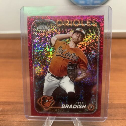 Cheap Sneaks Footwear/Sports Cards Baseball Card Kyle Bradish 2024 Topps Chrome Magenta Speckle Refractor /350 Orioles