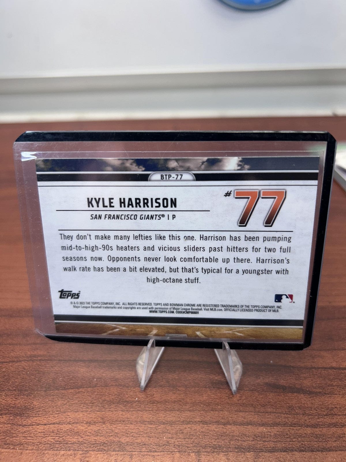Cheap Sneaks Footwear/Sports Cards Baseball Card Kyle Harrison 2023 Bowman Bowman Scouts Top 100 #BTP-77 San Francisco