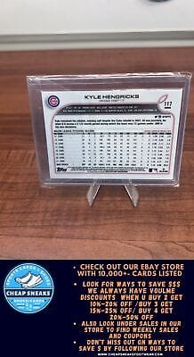 Cheap Sneaks Footwear/Sports Cards Baseball Card Kyle Hendricks 2022 Topps Chrome Pink Refractor #117 Chicago Cubs