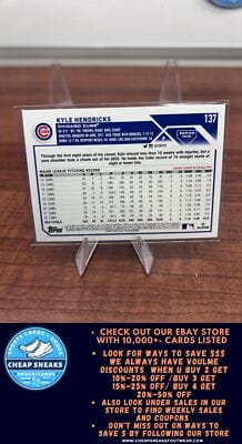 Cheap Sneaks Footwear/Sports Cards Baseball Card Kyle Hendricks 2023 Topps Rainbow Foil #137 Chicago Cubs