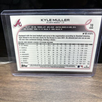 Cheap Sneaks Footwear/Sports Cards Baseball Card Kyle Muller Atl Braves Lot(2) 2022 Topps Chrome #70 RC XFactor Refractor