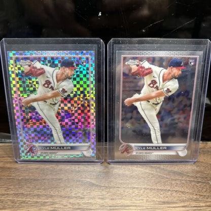 Cheap Sneaks Footwear/Sports Cards Baseball Card Kyle Muller Atl Braves Lot(2) 2022 Topps Chrome #70 RC XFactor Refractor