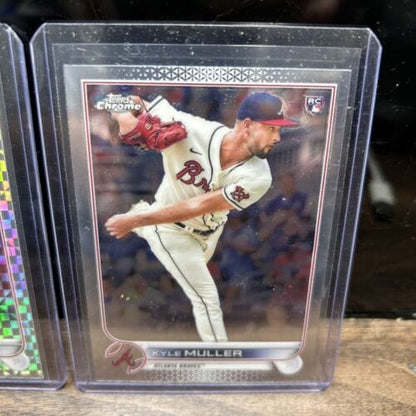 Cheap Sneaks Footwear/Sports Cards Baseball Card Kyle Muller Atl Braves Lot(2) 2022 Topps Chrome #70 RC XFactor Refractor