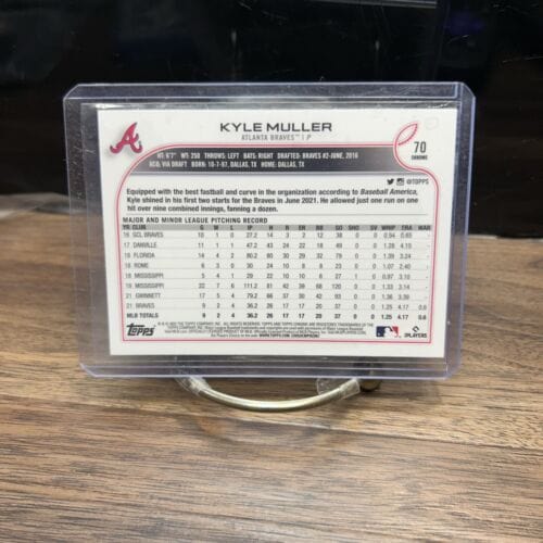 Cheap Sneaks Footwear/Sports Cards Baseball Card Kyle Muller Atlanta Braves Rookie RC 2022 Topps Chrome Sepia Refractor
