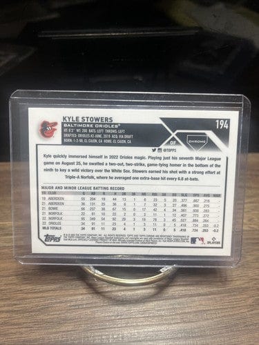 Cheap Sneaks Footwear/Sports Cards Baseball Card Kyle Stowers 2023 Topps Chrome Baseball #194 Baltimore Orioles Rookie