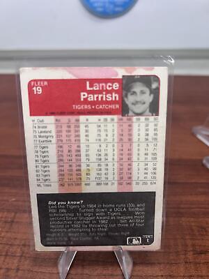 Cheap Sneaks Footwear/Sports Cards Baseball Card Lance Parrish 1985 Fleer #19 Detroit Tigers