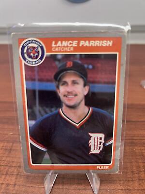 Cheap Sneaks Footwear/Sports Cards Baseball Card Lance Parrish 1985 Fleer #19 Detroit Tigers