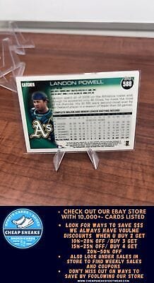 Cheap Sneaks Footwear/Sports Cards Baseball Card Landon Powell 2010 Topps #588 Oakland Athletics