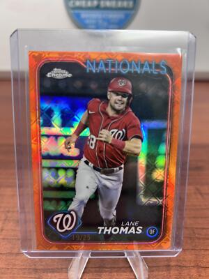 Cheap Sneaks Footwear/Sports Cards Baseball Card Lane Thomas SN 202Topps Chrome Orange Logofractor Refractor /25 #66 Na