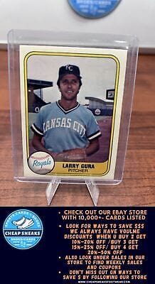 Cheap Sneaks Footwear/Sports Cards Baseball Card Larry Gura 1981 Fleer #38 Kansas City Royals