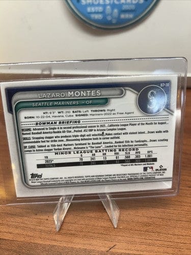 Cheap Sneaks Footwear/Sports Cards Baseball Card Lazaro Montes 2024 Bowman Chrome Prospects #BCP-110 Seattle Mariners
