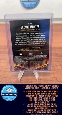 Cheap Sneaks Footwear/Sports Cards Baseball Card Lazaro Montes 2024 Bowman Rising Infernos #RI-19 Seattle Mariners