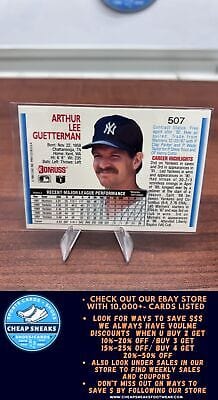Cheap Sneaks Footwear/Sports Cards Baseball Card Lee Guetterman 1992 Donruss #507 New York Yankees