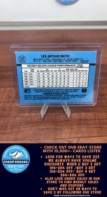 Cheap Sneaks Footwear/Sports Cards Baseball Card Lee Smith 1988 Donruss #292b Chicago Cubs