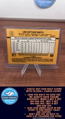 Cheap Sneaks Footwear/Sports Cards Baseball Card Lee Smith 1989 Donruss #66c Boston Red Sox