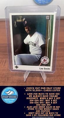 Cheap Sneaks Footwear/Sports Cards Baseball Card Lee Smith 1989 Upper Deck #521 Boston Red Sox