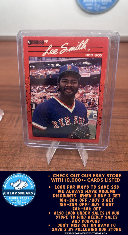 Cheap Sneaks Footwear/Sports Cards Baseball Card Lee Smith 1990 Donruss #110b Boston Red Sox