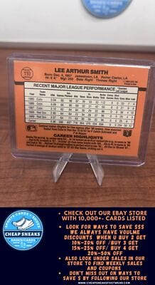 Cheap Sneaks Footwear/Sports Cards Baseball Card Lee Smith 1990 Donruss #110b Boston Red Sox