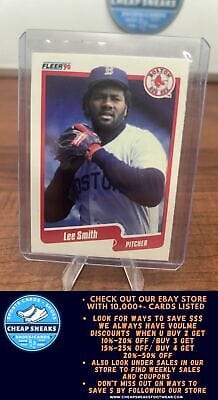 Cheap Sneaks Footwear/Sports Cards Baseball Card Lee Smith 1990 Fleer #287 Boston Red Sox