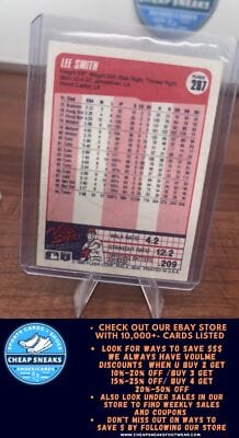 Cheap Sneaks Footwear/Sports Cards Baseball Card Lee Smith 1990 Fleer #287 Boston Red Sox