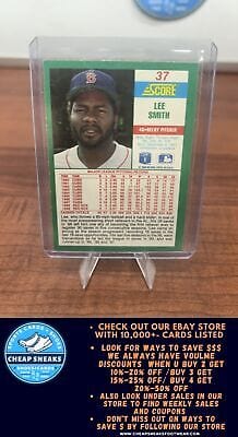 Cheap Sneaks Footwear/Sports Cards Baseball Card Lee Smith 1990 Score #37 Boston Red Sox