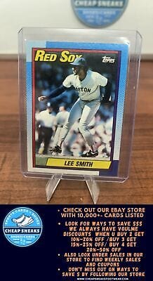 Cheap Sneaks Footwear/Sports Cards Baseball Card Lee Smith 1990 Topps #495 Boston Red Sox