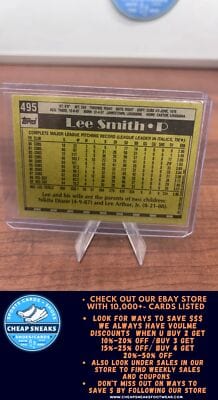 Cheap Sneaks Footwear/Sports Cards Baseball Card Lee Smith 1990 Topps #495 Boston Red Sox