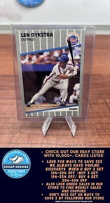 Cheap Sneaks Footwear/Sports Cards Baseball Card Len Dykstra 1989 Fleer #33 New York Mets