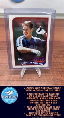 Cheap Sneaks Footwear/Sports Cards Baseball Card Len Dykstra 1989 Topps #435 New York Mets