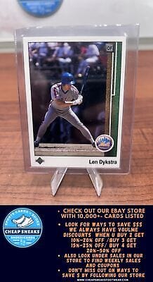 Cheap Sneaks Footwear/Sports Cards Baseball Card Len Dykstra 1989 Upper Deck #369 New York Mets